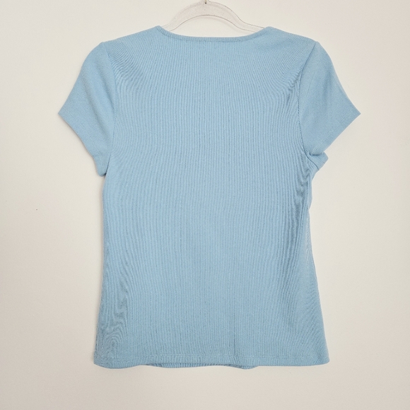 🆕️Light Blue Ribbed Top Size Large - Picture 2 of 3